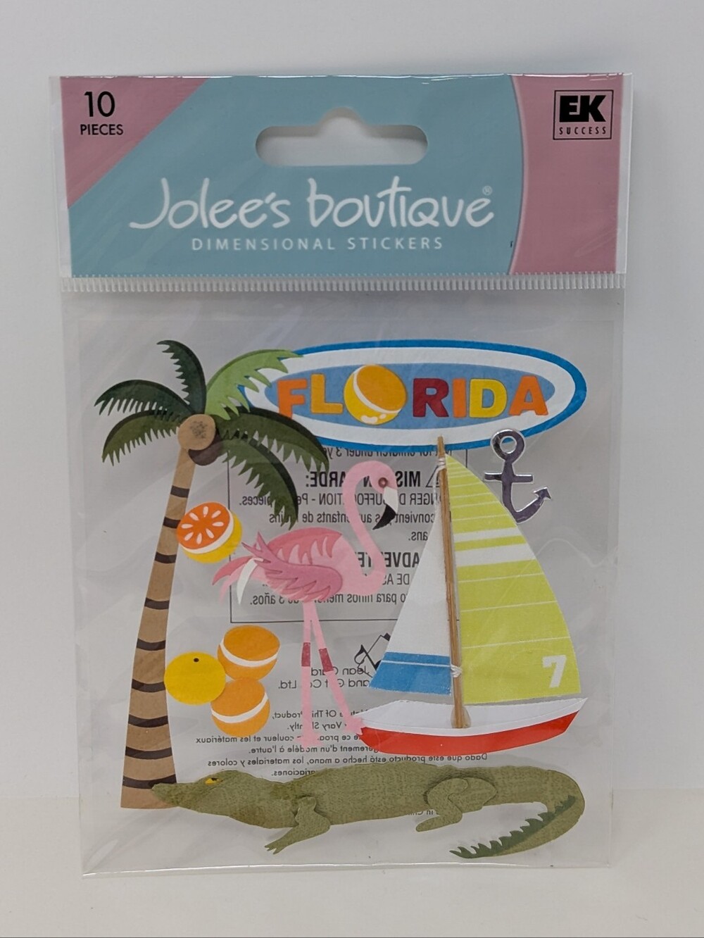 Jolee's Boutique Florida Tropical Stickers Flamingo Sailboat Aligator
